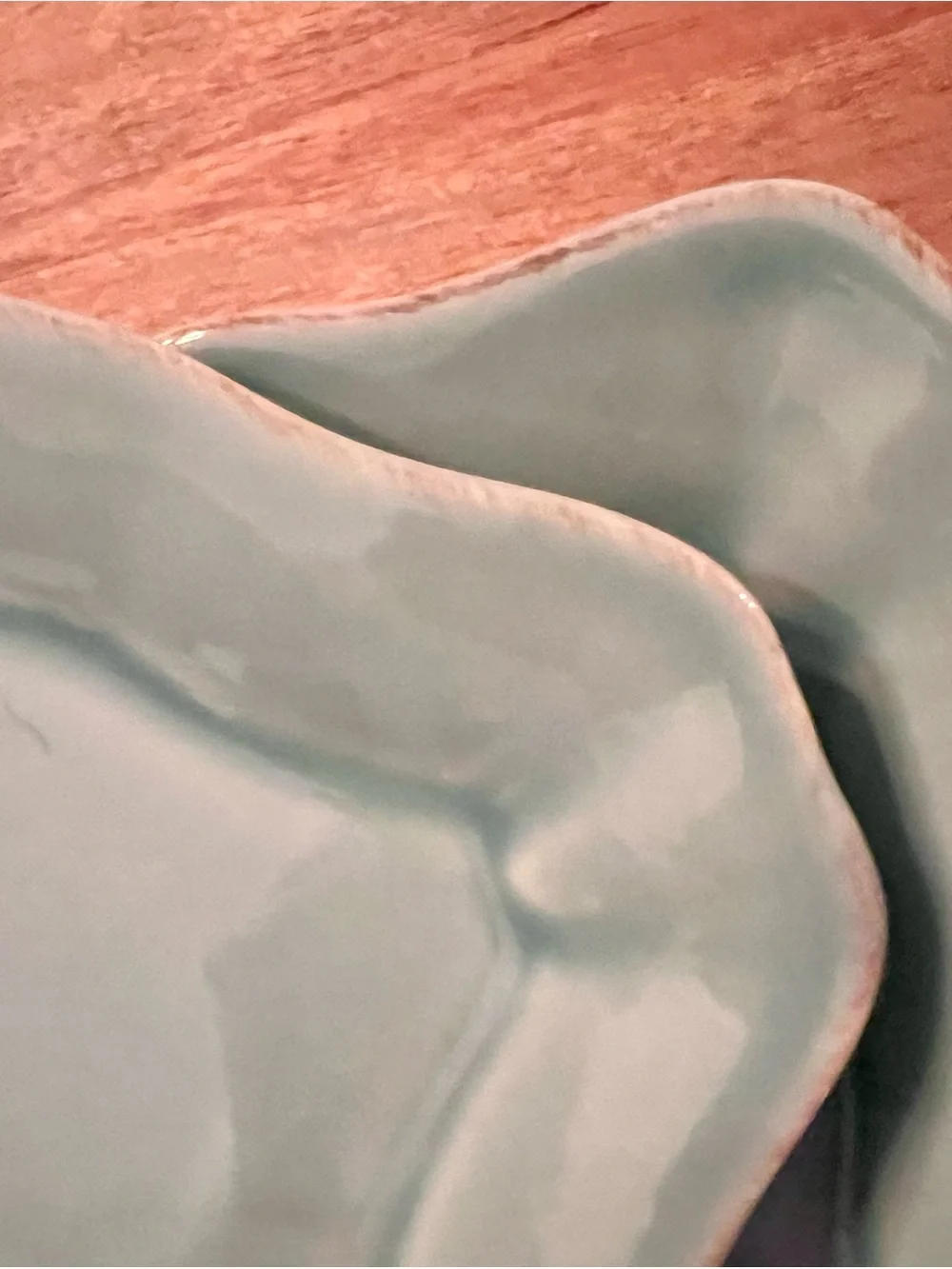 Pottery Barn Blue and Seafoam Cambria Glazed Scalloped Appetizer plates